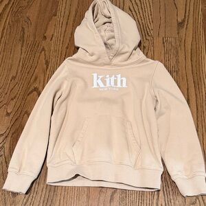 Kith Kids Tan Hoodie with White Logo